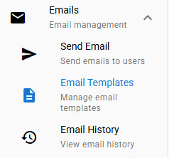 Email menu - choose recipients